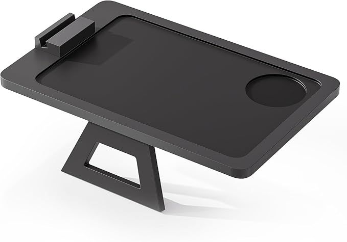 Youpehom Bamboo Sofa Tray,Couch Arm Table, Clip-On Armrest Tray Table for Wide Couch Foldable Tray with 360° Phone Holder Couch Arm Tray for Eating/Drinks/Snacks/Remote