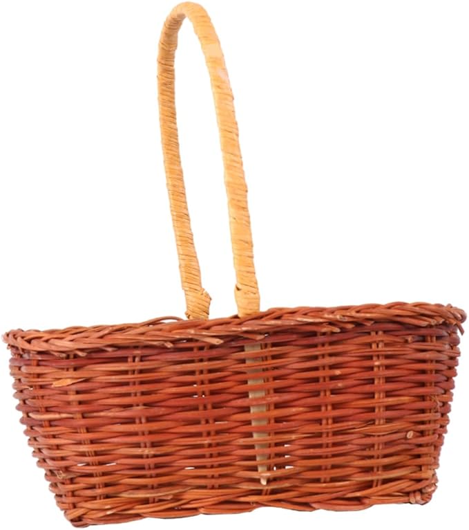 Luxshiny 2pcs Rectangular Easter Basket Mini Storage Holder Handle for and Storage for Home and Kindergarten Decoration