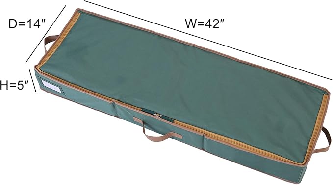 Sattiyrch Wrapping Paper Storage,600D Canvas Gift Wrap Paper Holder,Holds up to 20 Rolls,42W x 14D x 5H (Green)