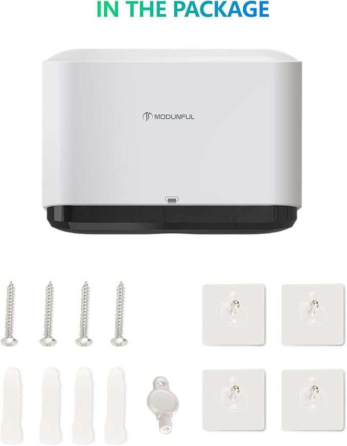 Paper Towel Dispenser Wall Mount: Adhesive Paper Towel Holder for Multifold/Trifold/Z Fold Paper Towel, Compact Hand Paper Towels Dispensers for Bathroom