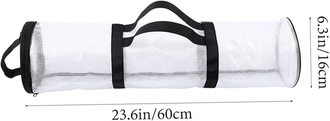 FOMIYES Christmas Wrap Organizer Storage Bag for Wrapping Paper and Ribbons Transparent Zipper Closure Design for Holiday Storage for under Bed Closet