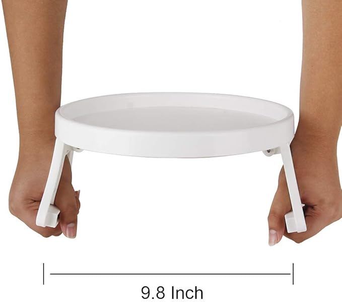 NDL Sofa Armrest Clip Table – No-Slip Couch Tray for Drinks, Snacks, Remote, Gamepads, Adjustable Armchair Table for Living Room, Bedroom, Dorm – Fits Most Armrests
