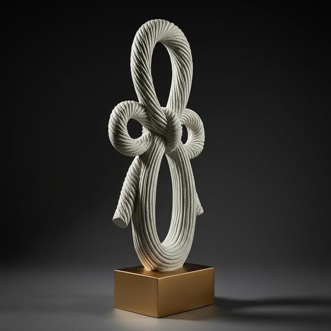 12" Modern Abstract Bowknot Decorative Sculpture, Knot Sculptures,Home Decor,Coffee Table Statues,Shelf Top Decor Aesthetics,Dining Living Room Desk Decor