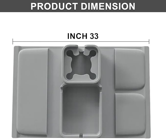 S V Adjustable Couch Armrest Tray with Cup Holder & Storage Pockets Non Slip Sofa Organizer for Drinks Phone Remote