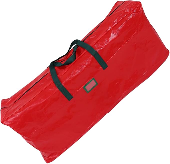 PRETYZOOM Christmas Tree Storage Bag Zippered Organizer Carry Handles for Fits up to Disassembled Xmas Tree and Holiday Decorations Design