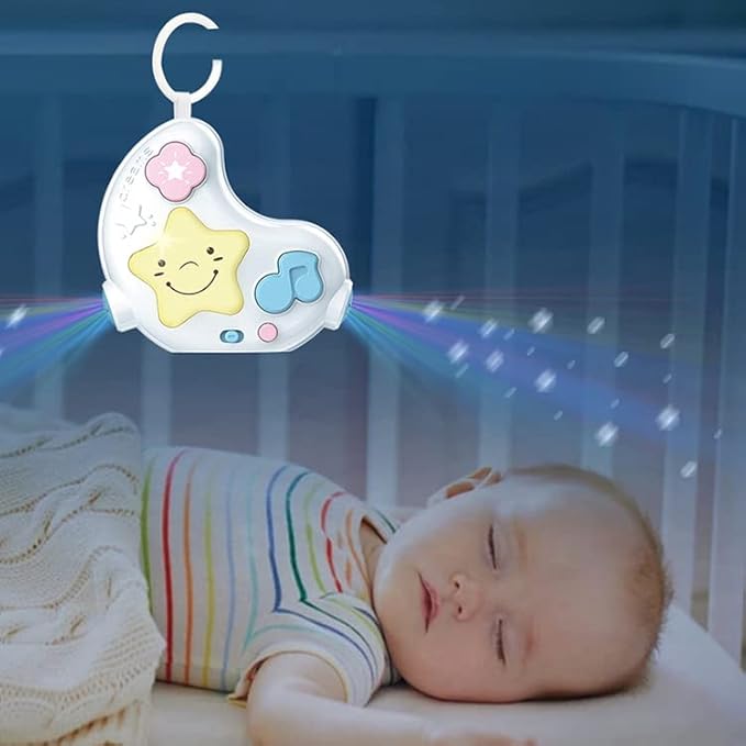 cxjoigxi White Noise Machine and Baby Soother with Remote, 108 Lullaby Music, Soothing Sounds and Night Light for Newborn Nursery Sleeping, Musical Crib Toy, Portable Baby Sound Machine for Travel
