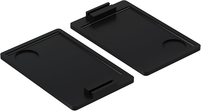 Youpehom Bamboo Sofa Tray,Couch Arm Table, Clip-On Armrest Tray Table for Wide Couch Foldable Tray with 360° Phone Holder Couch Arm Tray for Eating/Drinks/Snacks/Remote，2 Pack