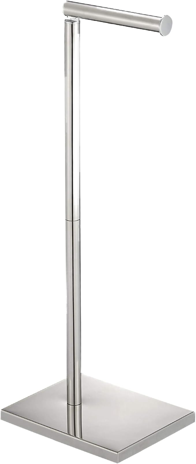 Toilet Paper Holder Stand, Free Standing Toilet Paper Holder with 4 Rolls for Bathroom, Weighted Base Toilet Paper Stand, Chrome