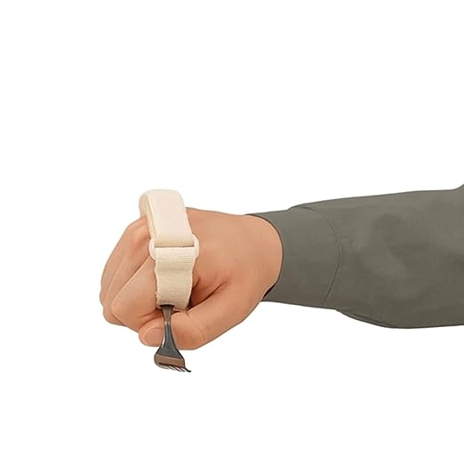 Sammons Preston Heavy-Duty Utensil Holder, Large/X-Large 3-3/4"- 4-3/4" knuckle width; universal cuff strap supports limited grip, fits most utensils, adaptive, comfortable, and latex-free
