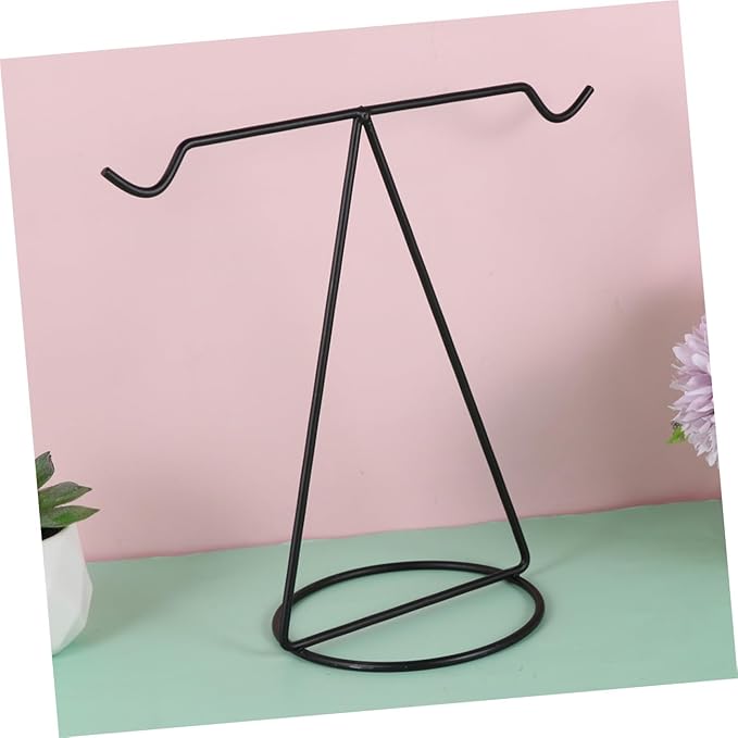 Homoyoyo 2pcs Balance Iron Rack Display Shelf Decorative Storage Organizer for Home Office Design Multi-functional Craft Holder for Ornaments and Small Items