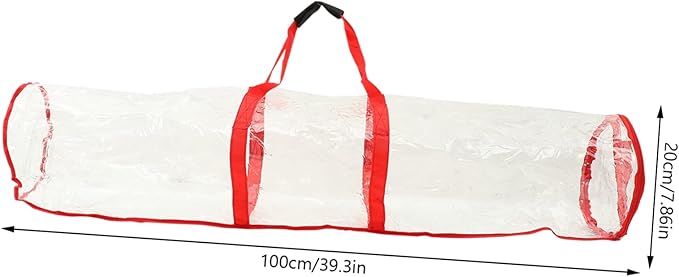 Garneck Storage Bag Clear Organizer Pouch for Wrapping Paper and Supplies Compact Design Fits Under Beds Shelves Attics