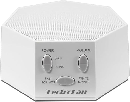Adaptive Sound Technologies LectroFan Classic - Soothing Sound Machine for Sleep - Built-in Sleep Timer - Compact Design - Non-Looping Sounds - Speech Privacy - White