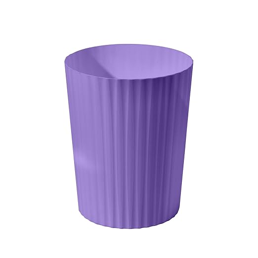 Versatile 2 Gallon Plastic Trash Can - The Compact Bin for Bathroom, Kitchen, or Home Office - Purple