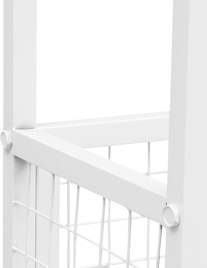 Mobile Ribbon Holder Double-Sided Ribbon Organizer Rack with 20 Hanging Rods Multifunctional Flower Wrapping Paper Storage Stand with Lockable Wheels Wrapping Paper Rack (26.38*12.6*66.93in, White)
