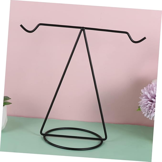 Homoyoyo 2pcs Balance Iron Rack Display Shelf Decorative Storage Organizer for Home Office Design Multi-functional Craft Holder for Ornaments and Small Items