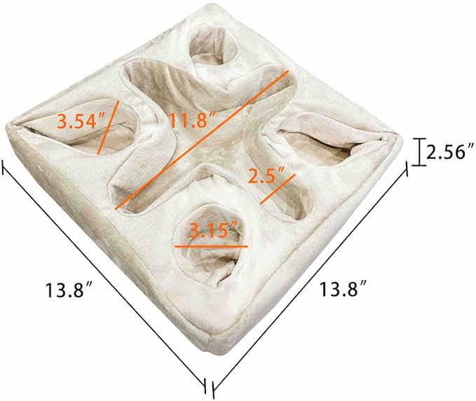 Couch and Bed Cup Holder Pillow, Sofa Refreshment Tray for Drinks/Remote Control/Snacks Holder (Beige)