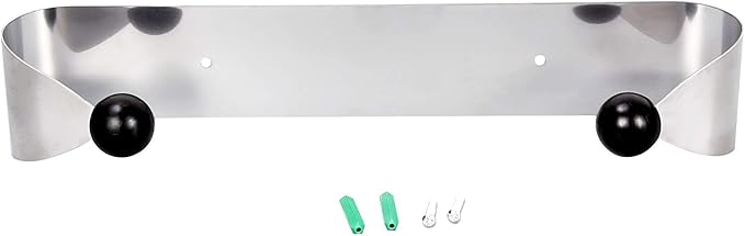ECOTRIC Wall Mount Paper Towel Rack, Stainless Steel Kitchen Paper Towel Holder Under Cabinet，Silver Stylish Convenient Rollable Space-Saving Design