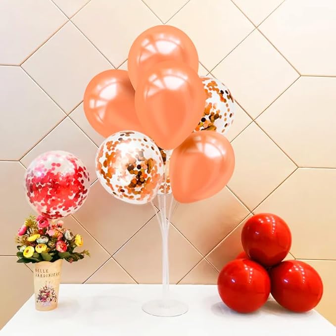 ZJDHPTY Rose Gold Balloon Stand Centerpiece Table Decorations for Birthday Anniversary Engagement Wedding Bridal Shower Graduation Mother's Day Party Decorations New Years Eve 2026(Rose gold set4)