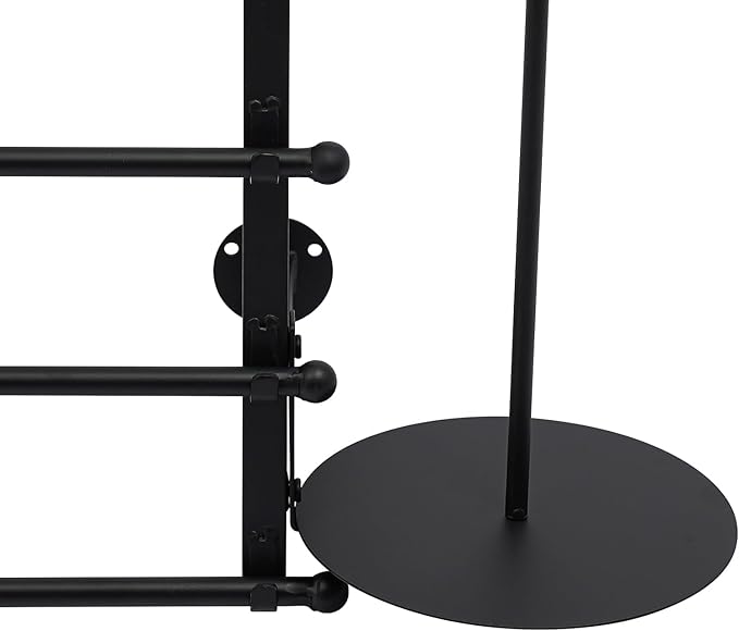 12-Layer Ribbon Holder Organizer Rack Wall Mounted Wrapping Paper Storage Rack Ribbon Dispenser Holder Wrapping Station Display Racks for Craft Room Florist Cake Shop(Black)