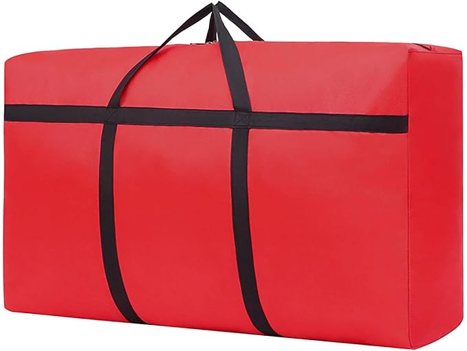 Small Christmas Tree Storage Bag for 4ft Artificial Disassembled Holiday Tree Heavy Duty Xmas Tree Storage Container with Reinforced Handles and Dual Zippers Waterproof Artificial Tree Saver Bag (Red)