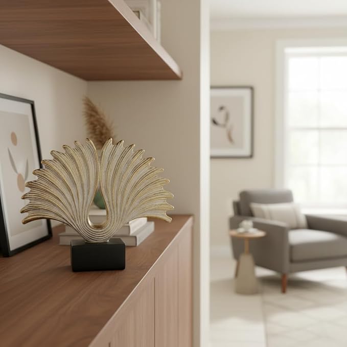 10" Modern Abstract Wing Decorative Sculpture, Knot Sculptures,Home Decor,Coffee Table Statues,Shelf Top Decor Aesthetics,Dining Living Room Desk Decor