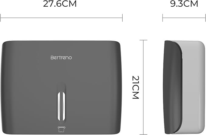 Commercial Paper Towel Dispenser Wall Mount Paper Hand Towel Dispenser Large Capacity 200 Multifold/Trifold/C Fold Paper Towel Dispenser Bathroom Adhesive Tissue Dispenser （Black）