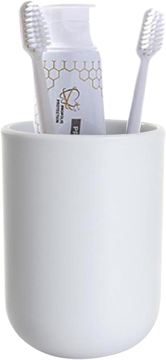 Toothbrush Cup, Bathroom Cup, Toothbrush Holder, Bathroom Tumbler, Plastic, 350ml (Grey blue)