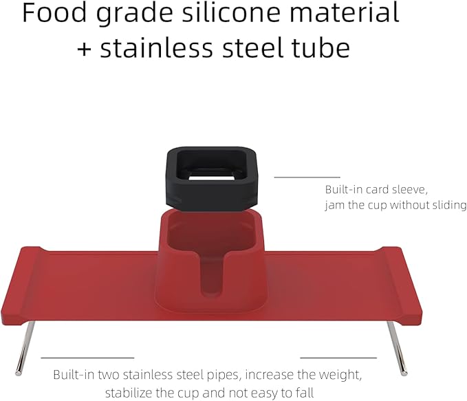 vodvob Couch Cup Holder, Anti-Spill Sofa Cup Holder Silicone Coaster, Suitable for Sofa Recliner Armchairs,Red