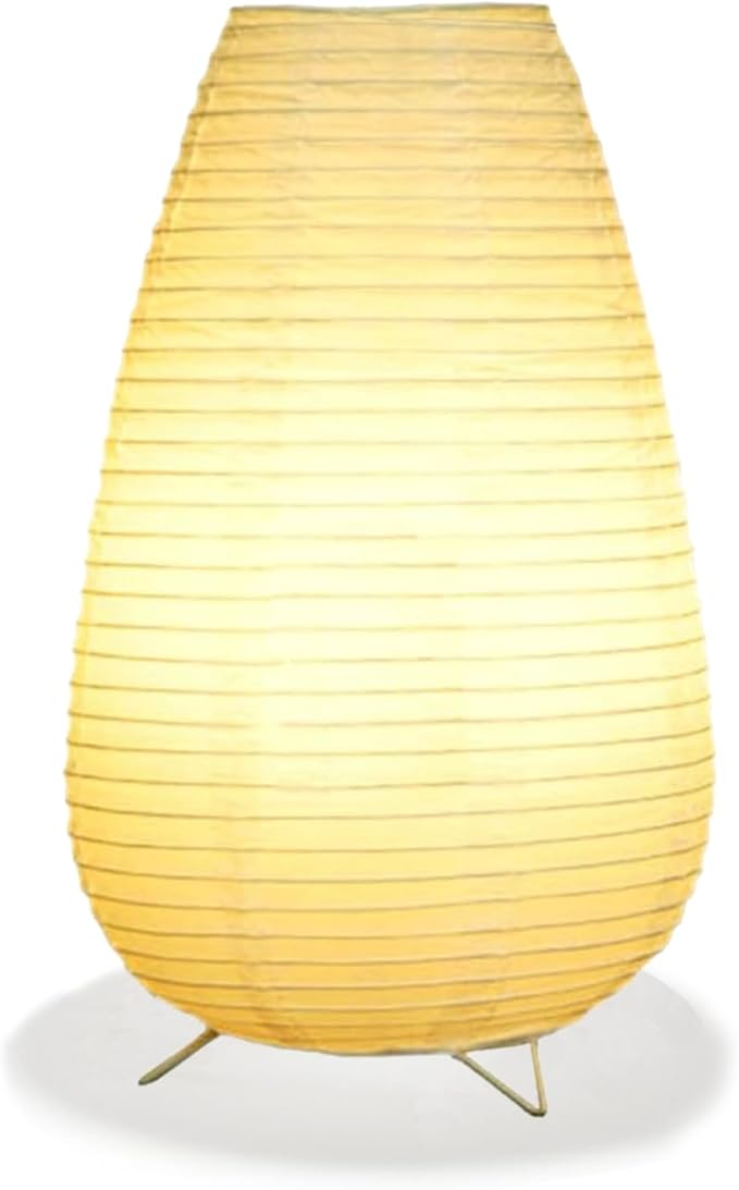 YY YEARCHY Table Lamp Paper Lamp Able Lamp Standing Lamps with Rice Paper Shade for Bedroom Livingroom(Long Type)