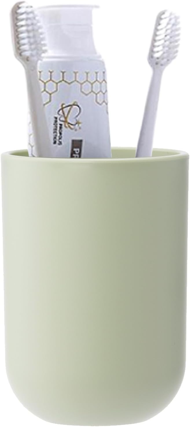 Toothbrush Cup, Bathroom Cup, Toothbrush Holder, Bathroom Tumbler, Plastic, 350ml (Light Green)