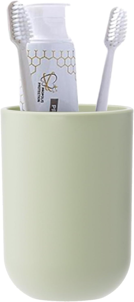 Toothbrush Cup, Bathroom Cup, Toothbrush Holder, Bathroom Tumbler, Plastic, 350ml (Light Green)