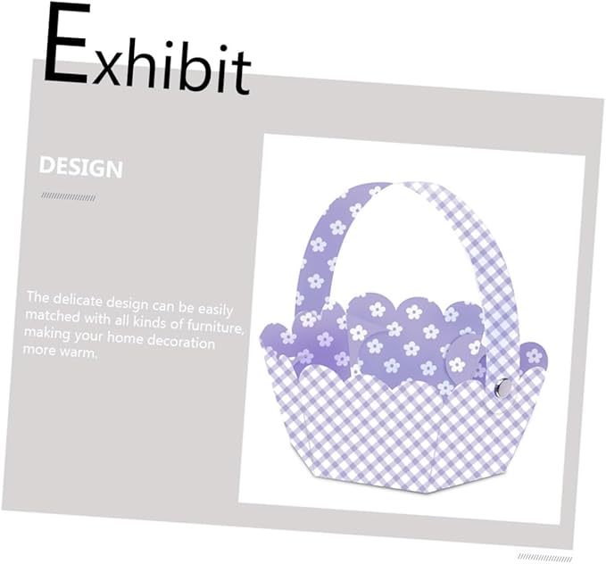 24pcs Easter Baskets Adorable Handheld Storage Baskets for Festival Decoration Lightweight and Elegant Design for Easter Celebrations and Organizing Treats