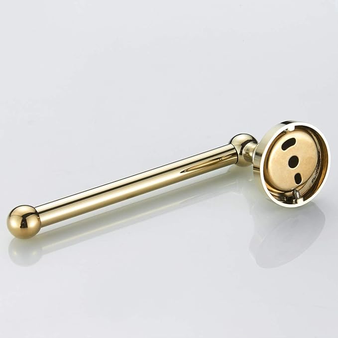 Flybath Toilet Paper Holder Without Cover Brass Bathroom Paper Tissue Roll Wall Mounted, 20 cm / 7.87 inches, Polished Gold