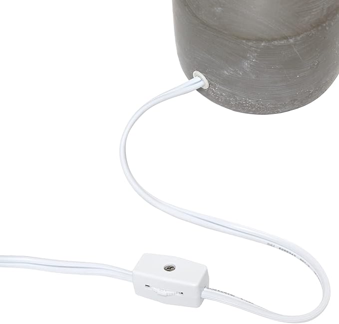 Simple Designs LT2080-GRY Mini Bocksbeutal Concrete Table Lamp, Gray