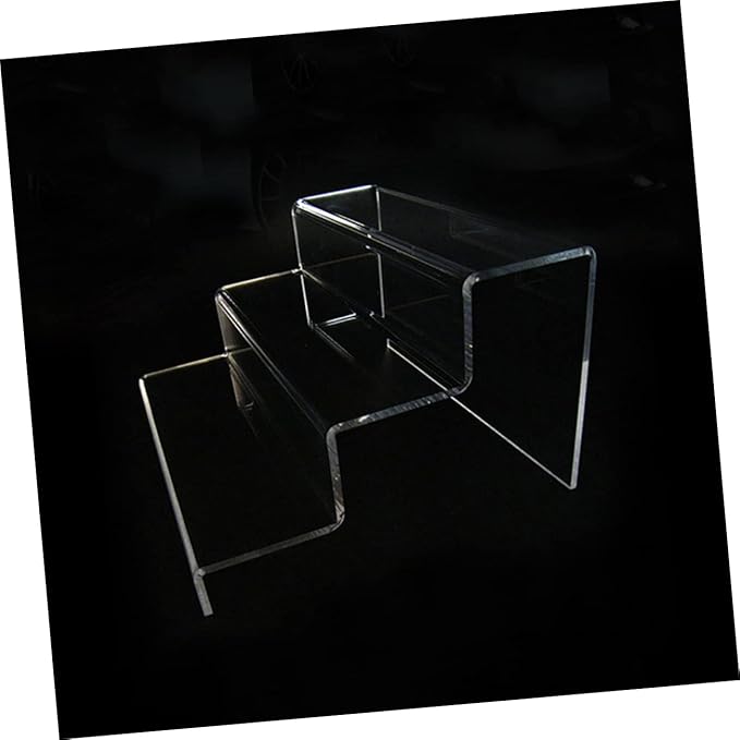 Zerodeko Acrylic Stepped Display Stand 3-tier Storage Rack Desktop Organizer for Models Ornaments 20cm