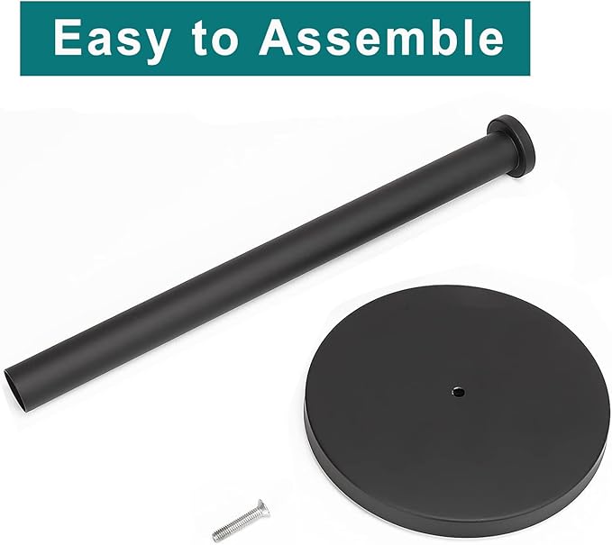 Paper Towel Holder Countertop, Kitchen Roll Holder, Stainless Steel Black Paper Towel Holders for Kitchen Organization, Paper Towel Dispenser Standing Weighted Base for One-Handed Operation
