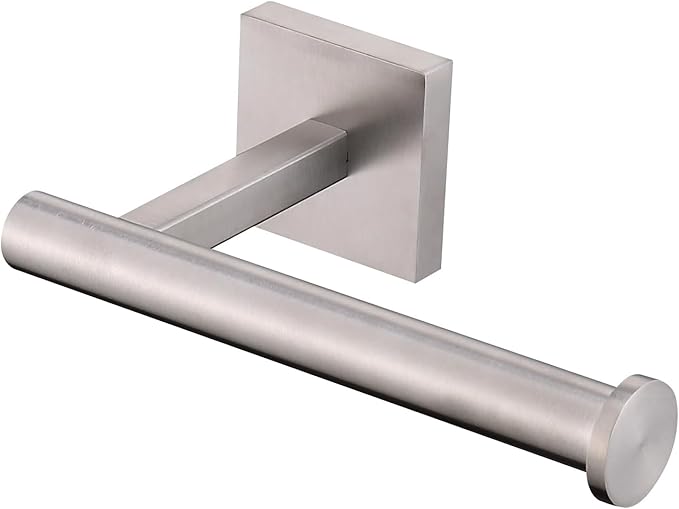 Brushed Nickel Toilet Paper Holder Contemporary Wall Mount Premium 304 Stainless Steel Modren Toilet Paper Tissue Roll Holders for Bathroom Mega Rolls Rustproof