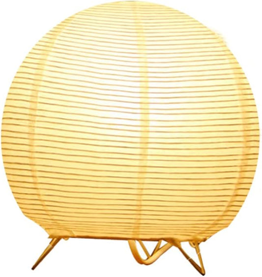 Small Table Lamp, Cute Paper Lamp, Ambient Lighting Lamp, Cozy Bedside Lamp, Minimalist Warm Glow Light for Bedroom Living Room Kids Room Dorm