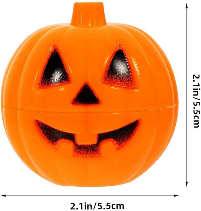 Cabilock 12pcs Halloween Pumpkin Containers Small Plastic Pumpkin Storage Box Bulk Mini Pumpkins Props Trick or Treat Candy Case Container for Halloween Decoration Party Supplies