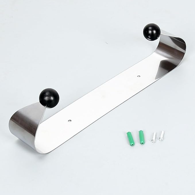 ECOTRIC Wall Mount Paper Towel Rack, Stainless Steel Kitchen Paper Towel Holder Under Cabinet，Silver Stylish Convenient Rollable Space-Saving Design