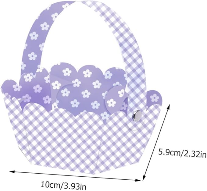 24pcs Easter Baskets Adorable Handheld Storage Baskets for Festival Decoration Lightweight and Elegant Design for Easter Celebrations and Organizing Treats