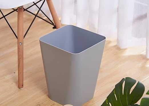 Lawei Set of 4 Plastic Small Trash Can - 1.6 Gallon Square Wastebasket Garbage Can for Home Kitchen Office Bathroom