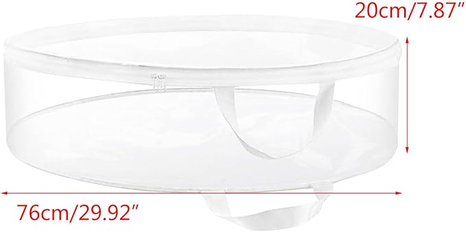 Clear Christmas Wreath Storage Bag with Zippers Door Storage Bag Garlands Storage Bag PVC for Holiday Storage