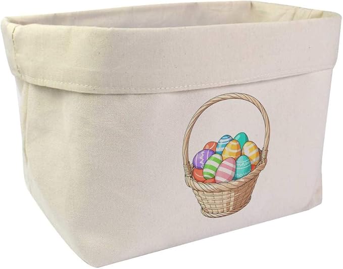 Azeeda Large 'Basket of Easter Eggs' Canvas Organiser/Storage Bag (OR00044953)