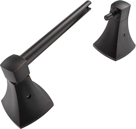 Toilet Paper Holder Wall Mount Oil Rubbed Bronze Double Post Pivoting Tissue Roll Holder Stainless Steel and Zinc Alloy for Bathroom RV Commercial