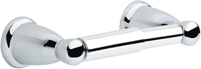 Franklin Brass Kinla (1-Pack) Toilet Paper Holder Polished ChromeTissue Roll Holder for Bathroom Organization and Storage Spring-Loaded Toilet Tissue Holder Wall Bathroom Accessories KIN50-PC1