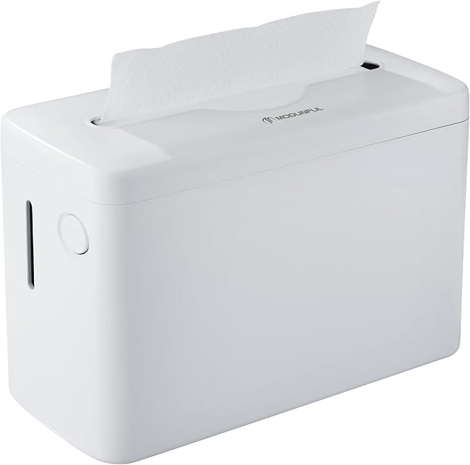 C-fold Paper Towel Dispenser XXLarge - Heavy Duty丨Wide-Design Countertop Folded Paper Towel Dispenser with Lid丨300-Sheet Large Capacity for Hand Towel, White