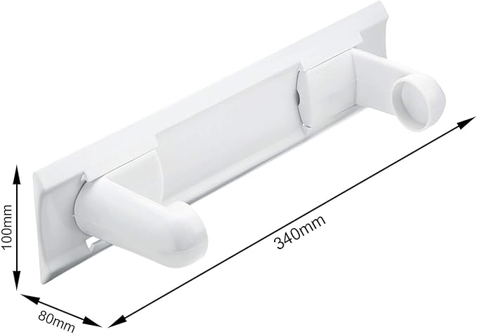 Rotho, Rollo, Kitchen roll Holder, Plastic (PP) BPA-Free, White, 34,0 x 8,0 x 10,0 cm