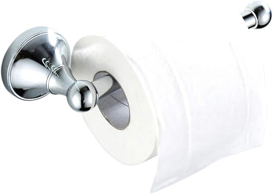 Flybath Toilet Paper Holder Without Cover Brass Bathroom Tissue Roll Bar Wall Mounted, 20 cm / 7.87 inches, Polished Chrome