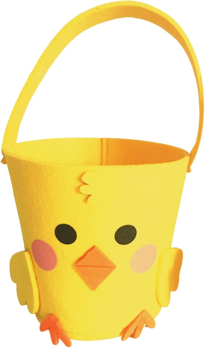 Felt Basket For Kids And Family Holiday Decoration Bag With Carrying Handle Candy Bucket Easters Accessories